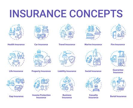 insurance insurance insurance insurance insurance insurance insurance - Insurance concept icons set.